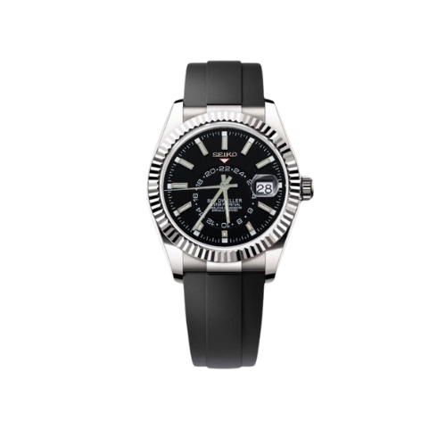 VestDweller Sky Black (Rubber) – VestWatches