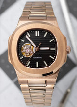 VestNaut Rose Gold Open Heart Black